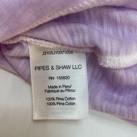 Veronica Beard Akeela Flutter Sleeve T-shirt Heathered Lavender Size Large - Picture 8 of 10